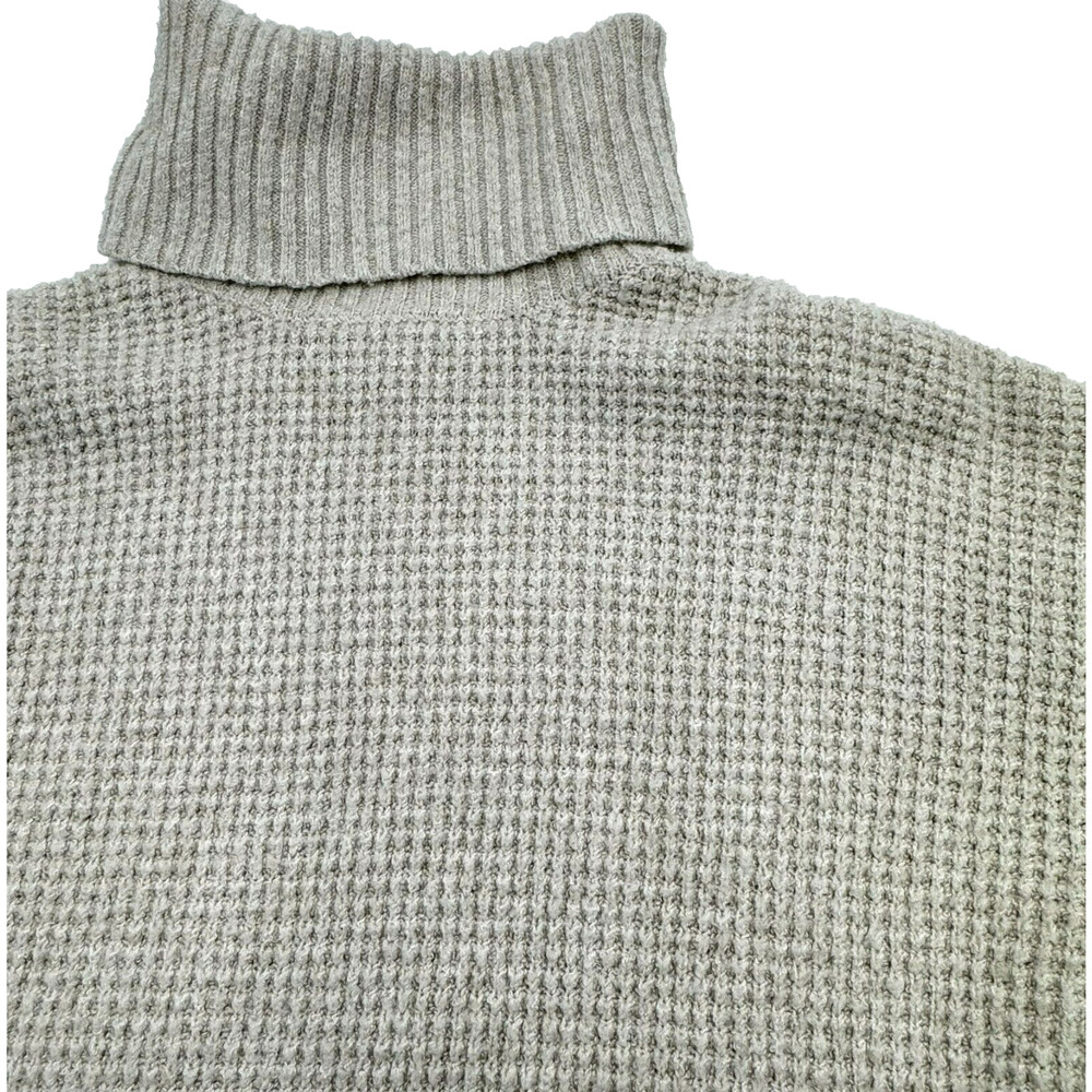 Hippie Rose XS Long sleeve cream ivory knit turtle‎ neck pullover sweater ribbed